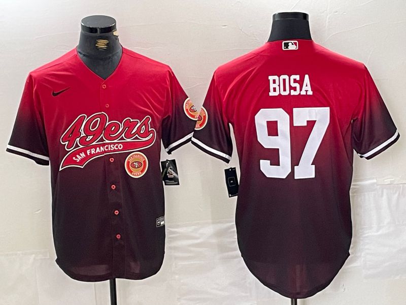Men San Francisco 49ers #97 Bosa Red Joint Name 2024 Nike Limited NFL Jersey style 7->san francisco 49ers->NFL Jersey